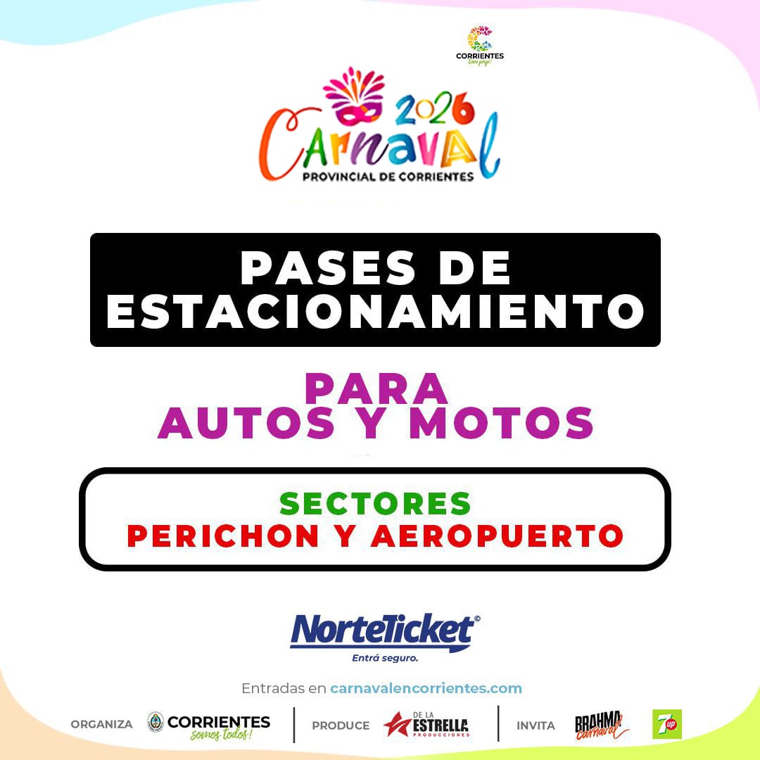 ESTACIONAMIENTO CARNAVAL PROVINCIAL DE CORRIENTES 2026